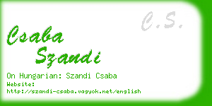 csaba szandi business card